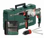 Metabo UHEV 2860-2 Quick, Neues Modell mit Wechselfutter plus umfangreiches Metabo Werkzeug-Set mit Bohrer-/Meißeln zum Mehrwert